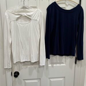 Two Lilly Pulitzer "Tristan" Boat Neck Back Keyhole Tops MEDIUM